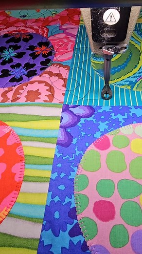 Kaffe Fasset Fabrics on a quilt that I created with my sister! Stitched with Atta Boy! | Anne Bright Designs