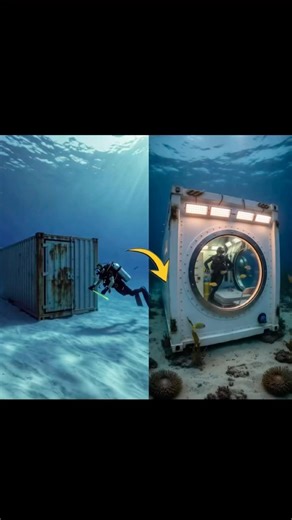 Building a Container Home Under the Ocean 🌊 #shorts