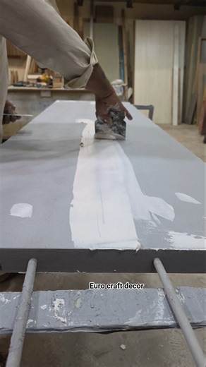 apply stucco putty.#wood #wooddesigner #furniture #woodenalmari #furnituredesign