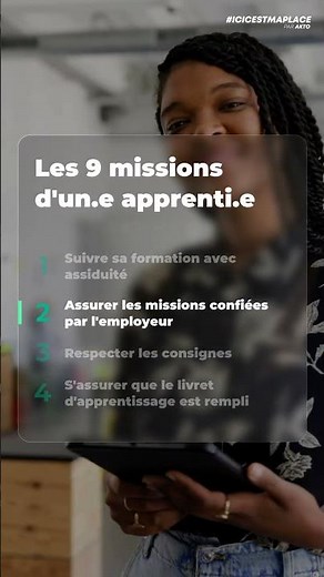 Voici les 9 missions d'un apprenti.e