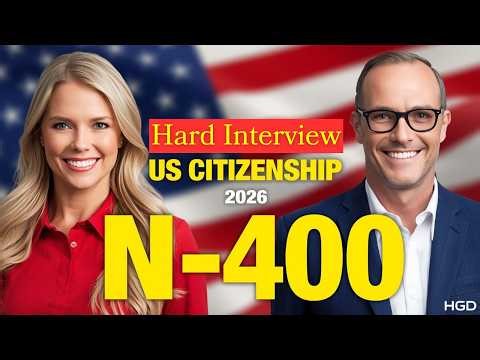 U.S. Naturalization Interview 2026 | REAL Questions, N-400 Answers & Civics Test Update #n400 #uscis