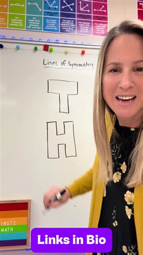 Minute Math: lines of symmetry #mathematics #tutorial #teachersoftiktok #mathhelp #homework