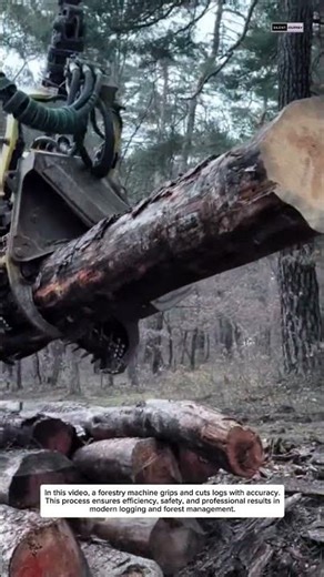 Satisfying Logging Machine | Precision Tree Processing in Forestry