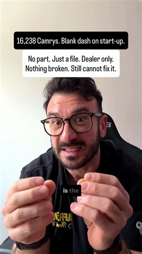 Sixteen thousand two hundred and thirty eight Camrys, and only the dealer can fix it.