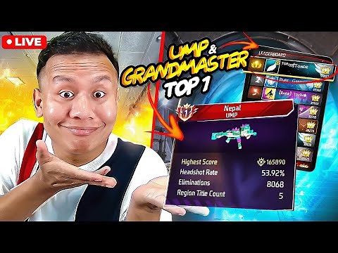 No.1 Ump & Scar with 90000+ Rank Score 😱 FF Live Rank Push #freefire #live #tondegamer