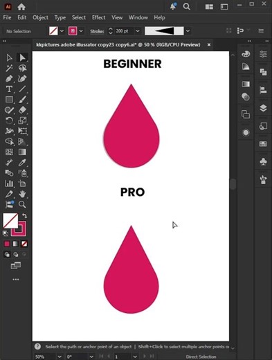 Adobe Illustrator Tips 2025 - How to Draw Water Drop like a Pro #kkpictures