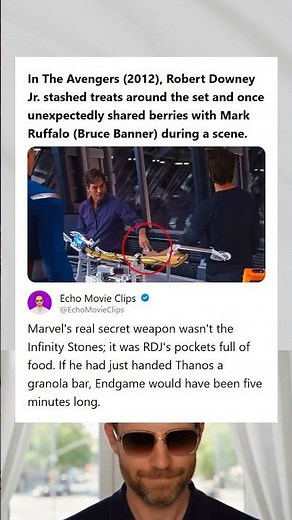 The Avengers 2012 Robert Downey Jr Stashed Treats and Shared Berries with Mark Ruffalo on Set