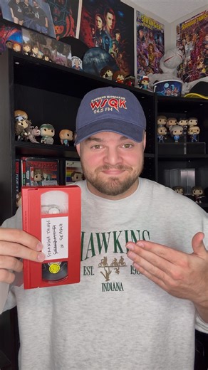 Chris Buie | Film Stocked on Instagram: "This VHS tape is 1 of 11 in the WORLD… and it has a special message! 🤯 Thanks, Google, for the @strangerthingstv sneak peek! #GiftFromGoogle @google 💥 #strangerthings #strangerthings5 #vhs"