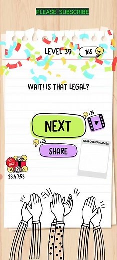 BRAIN TEST LEVEL 39 WALKTHROUGH WITH COMMENTARY