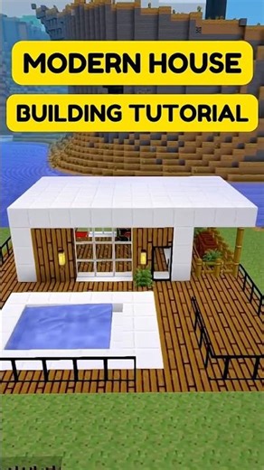 Easy Modern House Building Tutorial Shorts 4 #shorts #shortvideo #minecraft #minecraftshorts #short