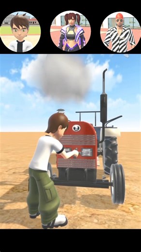 Tractor Repair Challenge 🚜In Indian Theft Auto Simulator All Character #shorts​​ #gaming​​ #gta​​