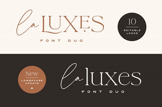 La Luxes Font Duo + Logos (Updated!), a Serif Font by Sam Parrett
