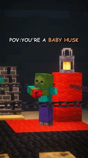 POV:YOU'RE A BABY HUSK 😂😭 #minecraft