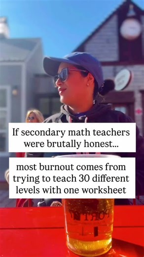 If secondary math teachers were brutally honest… most burnout doesn’t come from behavior, parents, or even pacing guides. It comes from this 👇 trying to teach 30 different levels with one worksheet and then blaming yourself when it flops. Because here’s the part no one tells you: When students make the same mistake over and over, that’s not defiance. That’s data. But most of us were never given: • a system for sorting mistakes • language for talking about errors without shame • routines that do