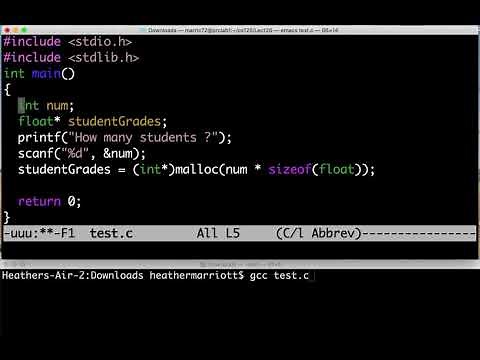 C - using malloc to dynamically allocate memory