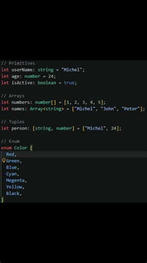 TypeScript Data Types Explained #duet #coding #programming #namechallenge