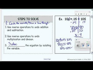 Equations 5 - Solving 2-Step Equations -#KMS 7th Grade Math/Accelerated 7-8 Math