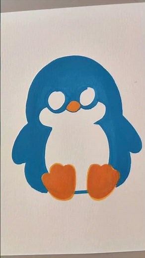 簡単ステップ！かわいいペンギンの赤ちゃんの描き方イラスト 🐧💙