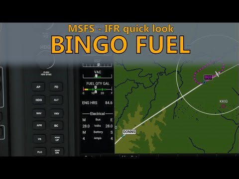 MSFS - IFR Quick look #1 - Calculating divert fuel/BINGO fuel