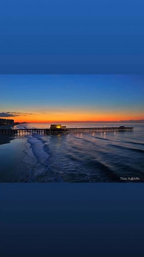 Beautiful colors before sunrise this morning at the Apache Pier in Myrtle Beach, SC!!! 🌅🌅🌅 | Travis Huffstetler Photography
