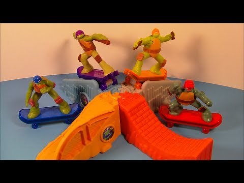 2013 TEENAGE MUTANT NINJA TURTLES SET OF 8 McDONALD'S HAPPY MEAL COLLECTION VIDEO REVIEW