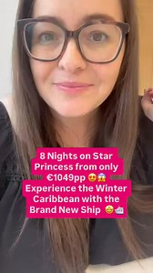 8 Night Caribbean Fly/Cruise & Stay with Princess Cruises from only €1049pp 😍😱 Onboard their new ship Star Princess! 🛳️🤩 Includes: ✈️Return flights from Dublin 🤩1 Night Miami hotel stay Pre Cruise 😍7-Night Cruise onboard Star Princess - inside cabin 🎼entertainment onboard cruise 🤩all meals and snacks 🥂Add Princess Plus from €65pp per day (includes Plus beverage package, Wi-Fi & gratuities) Itinerary: 📍Fort Lauderdale 📍Belize City 📍Roatan, Honduras 📍Cozumel, Mexico 📍Fort Lauderdale 