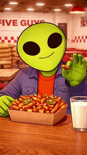 Arlo tries Five Guys’ spicy fries for the first time!