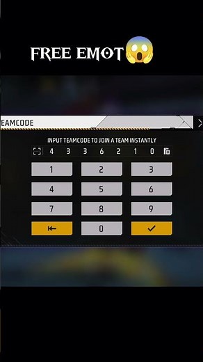 How to get free emotes in freefire 🤫 .. || Team code reward❤️