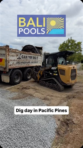 Dig day in Pacific Pines 🚜💦 This 6 x 3m pool is officially underway, with formwork going in to suit the sloping backyard - one side of the pool needs to be built up for structural purposes, and the team is making it happen. If the rain plays nice, concrete spray is locked in for tomorrow 🤞🏼☔️ Big progress already… stay tuned for the next stage 🔥 #Excavation #balipools #concretepools #poolconstruction #backyardtransformation | Bali Pools
