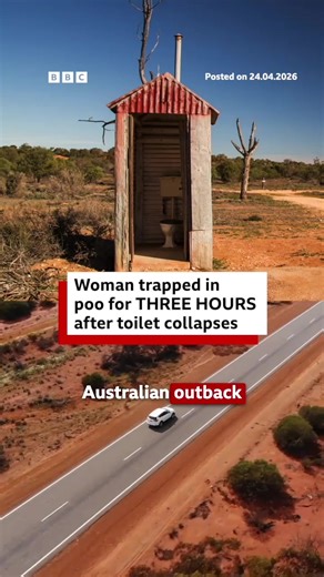 It took 45 minutes to get the woman out of the sewage pit, according to an eye witness. #Australia #Outback #News #BBCNews