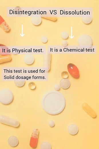 Disintegration VS Dissolution | #pharmaceutical