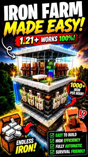 How To Make Iron Farm In Minecraft #shorts #minecraft #ironfarm #youtube