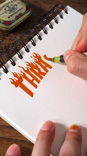 Lettering the Thrasher logo #lettering | Made by Edgar