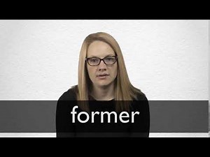 How to pronounce FORMER in British English