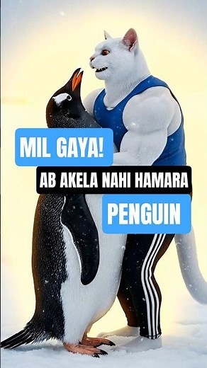 Penguin Heartbreak: A Love Story #cat #penguin #shorts