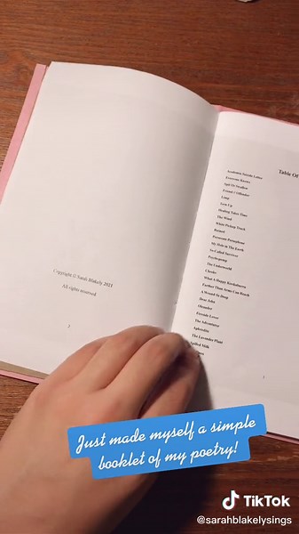 Handmade Booklet of Poetry Manuscript | DIY Bookbinding