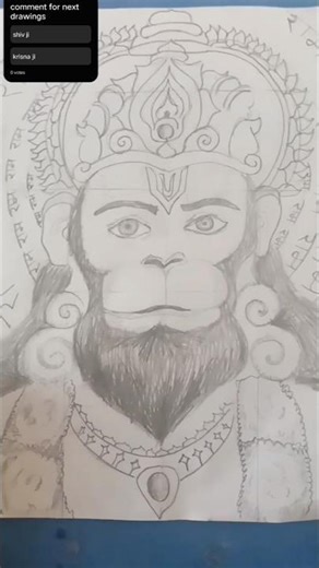 Drawing legends hanuman 🔱🔥👑 #shortsfeed #drawing