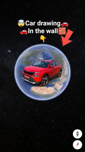 car driving in the wall 🚗🧱🤯 on google maps and google earth 🌍 #shorts #car #driving #wall #Sv_earth