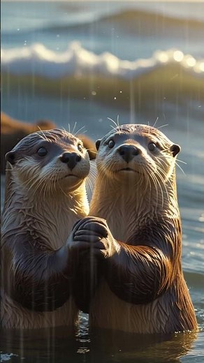 Sea Otters Hold Hands While They Sleep 🦦❤️ | Cutest Survival Trick in Nature