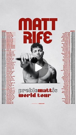Matt Rife on Instagram: "I’m so excited to announce the Tour of my dreams! All thanks to YOU the people, and a little help from a Genie that oddly looks like Ashton Kutcher? 🧞‍♂️🌎🥰 SEE YOU SOON! Tickets for Artist Presale start on Tuesday 6/6 AT 10am local time. Use code: MATTIX Regular on sale: Friday 6/9! #comedy #standup #standupcomedy #mattrife #funny #livenation #tour #ashtonkutcher #problemattic @aplusk"
