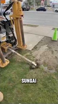 HOW TO INSTALL PIPES UNDER ROADS WITHOUT TEARING UP THE ASPHALT! #information #shorts #shortvideo...
