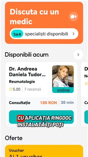 Alessia Mereuță | Inginer IT&C on Instagram: "Ai nevoie de un medic rapid, fără drumuri și cozi? 🩺📱 Cu @ringdocapp ai consultații online, rețete electronice și profile pentru toată familia – totul dintr-un singur cont. ✨ Bonus: 50% reducere la prima consultație pentru pacienții noi înregistrați. #Ringdoc #ConsultatiiOnline #Telemedicina"