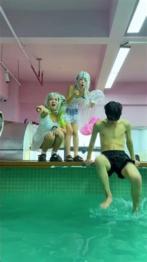 What is the person underwater doing