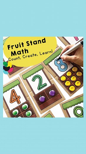Fruit Stand Math - Explore the interactive learning world with our new printable! 🍎🔢 Boost fine motor and number skills as your child creates fruits with playdough. Perfect for parents and teachers, make math a playful adventure! 🛒✨ ☰What you’ll need: * Chanafavors Printables 🌈 Shop for Printable PDF Files 🖨 Chanafavors.etsy.com (Click our profile for live link) * Cardboard * Scissors / Glue Stick * Adhesive Tape * Whiteboard Markers * Playdough ❤️ Like, Share, and Save for future inspirati