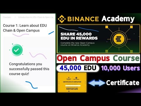 Binance Open Campus Course | EDU Quiz | Academy Course