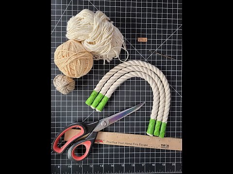 DIY Small Macrame Rainbow Tutorial by A Branch & Cord