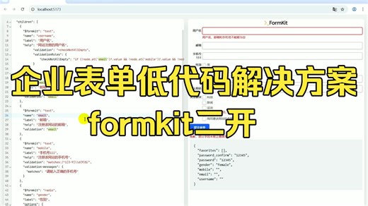 企业表单低代码解决方案 - formkit二开