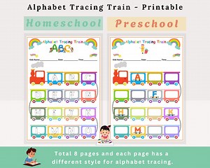 Alphabet Worksheets Printable - Alphabet Tracing Activities - Alphabet Tracing Book - Alphabet Tracing Worksheets - Alphabet Tracing Sheets - Etsy