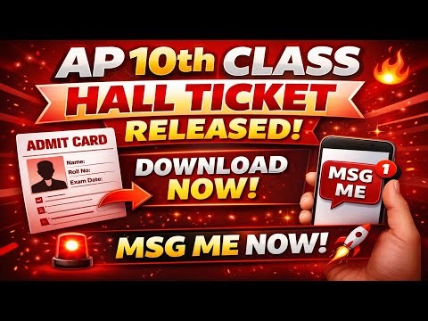 🚨How to download Ap 10th class hall ticket's|| HALL TICKET RELEASED 2026FM NAWAB ACADEMY #hallticket
