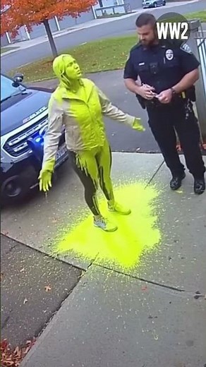 Firefighter Dad Loses It After Son Gets Paint-Blasted 😂🎨 (Caught on Camera)